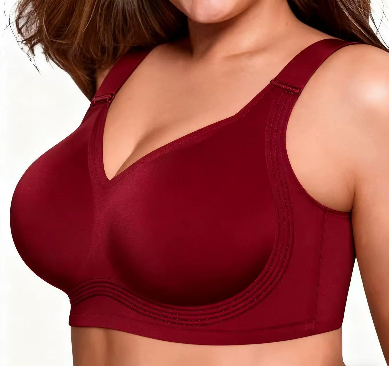 Seamless Push up Bra Women Comfortable Wireless Padded Smoothing Back Invisible Full Coverage Jelly Bra Breathable Bralettes